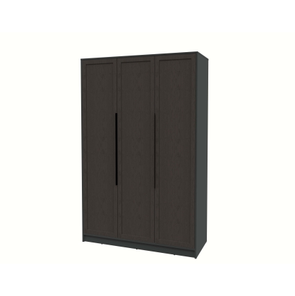 Шкаф распашной Тренд КТ-Ш3 (Антрацит ЛДСП/ Дуб английский ЛМДФ) Ш1360 В2128 Г547